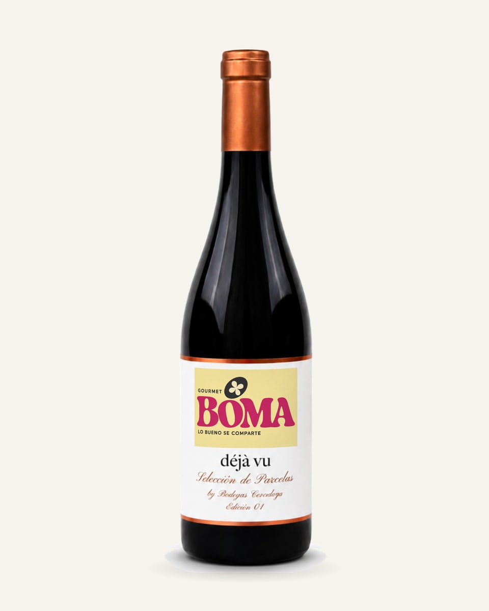 Botella Déjà Vu con un diseño de ejemplo para cestas