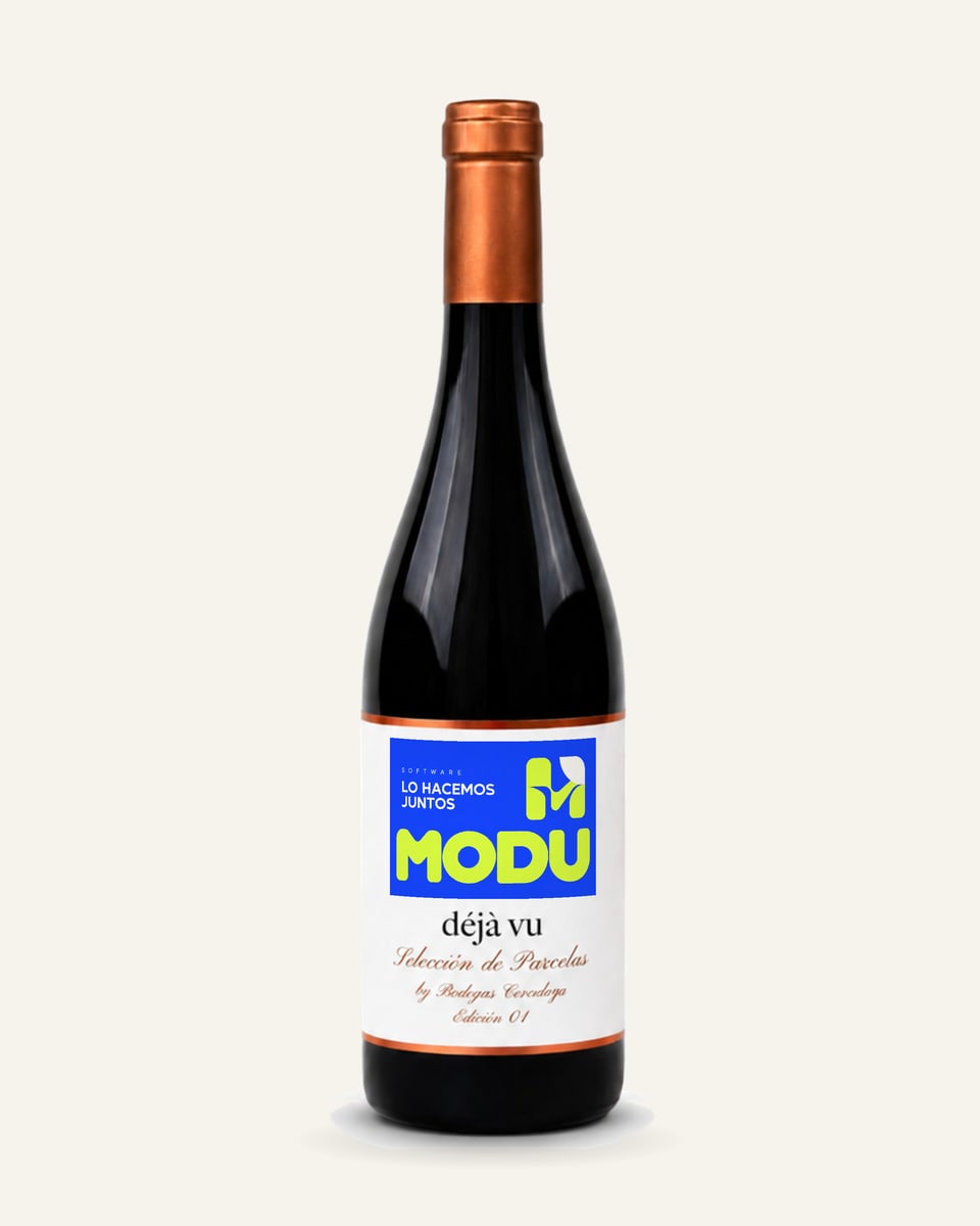 Botella Déjà Vu con un diseño de ejemplo para el equipo
