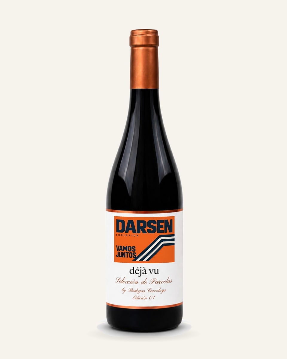 Botella Déjà Vu con un diseño de ejemplo para el equipo